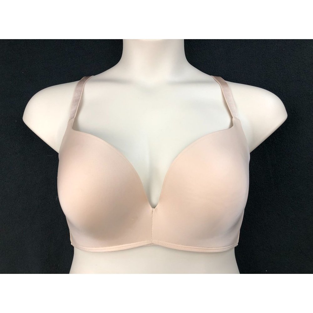 Maidenform 38DD Beige Wirefree Push Up Padded Lined Wireless Bra Multiway Straps